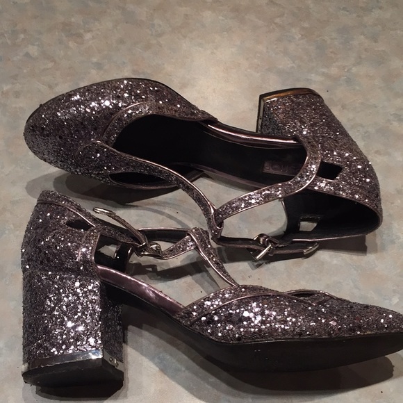 Topshop silver sparkly heels - Picture 3 of 10